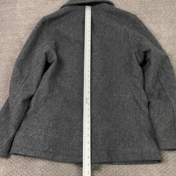 Old Navy Pea Coat Men's Medium Gray Wool Blend Military Coat Jacket Peacoat - Picture 13 of 14